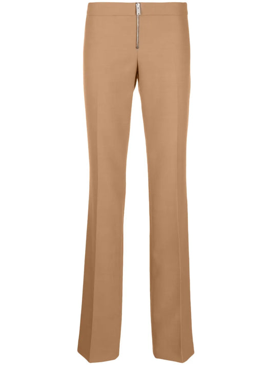 Zip-Up Slim-Fit Trousers
