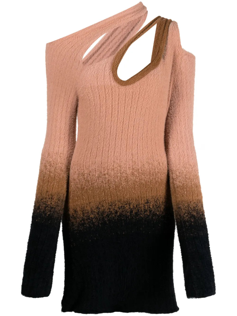 Gradient-Effect Knitted Mini Dress