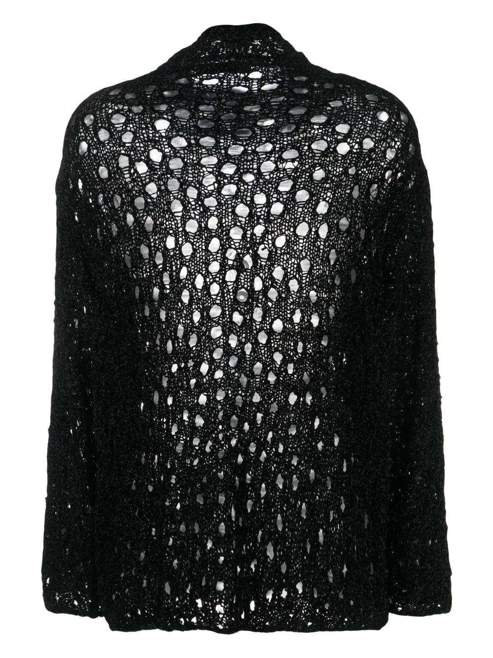 Open-Knit High-Neck Jumper