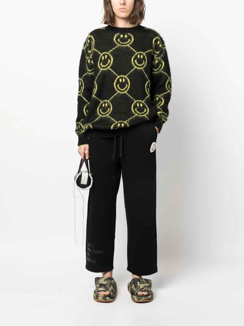 Smiley-Face Intarsia-Knit Jumper