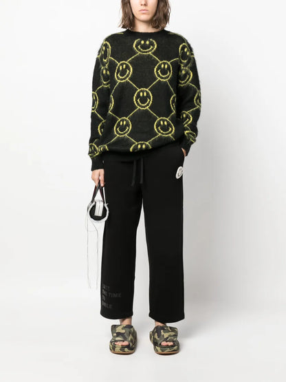 Smiley-Face Intarsia-Knit Jumper
