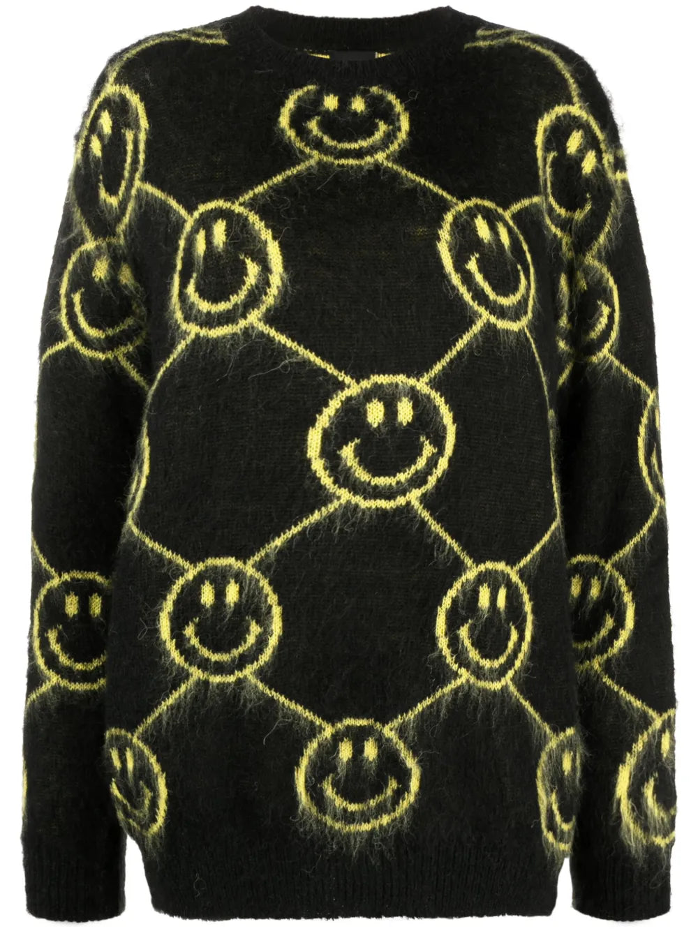 Smiley-Face Intarsia-Knit Jumper
