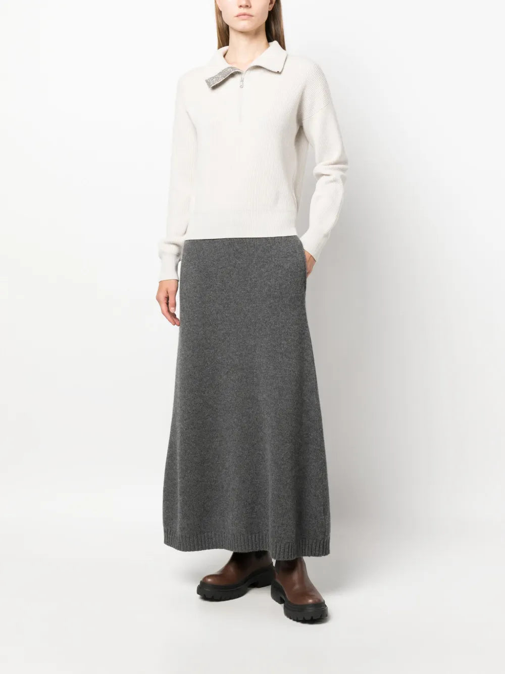 Half-Zip Cashmere Jumper