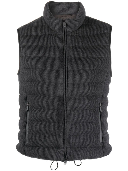 Padded Ribbed Gilet