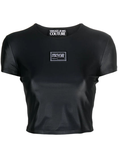 Logo-Patch Cropped T-Shirt