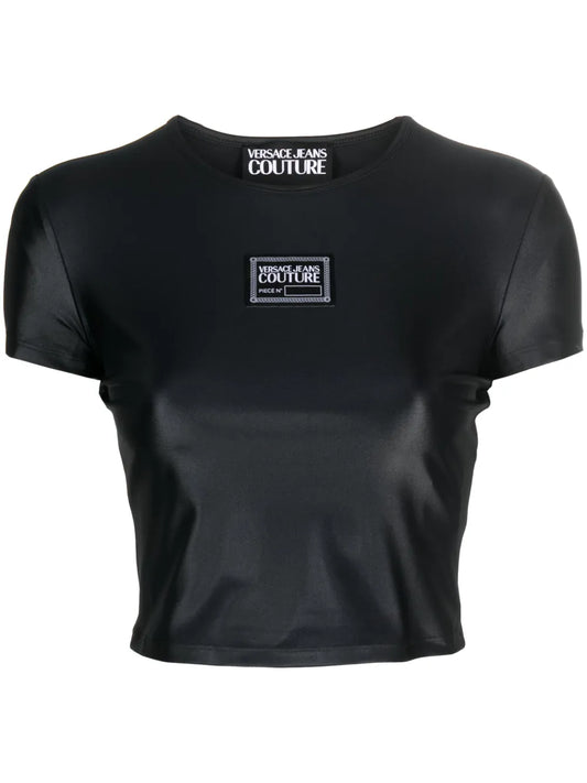 Logo-Patch Cropped T-Shirt