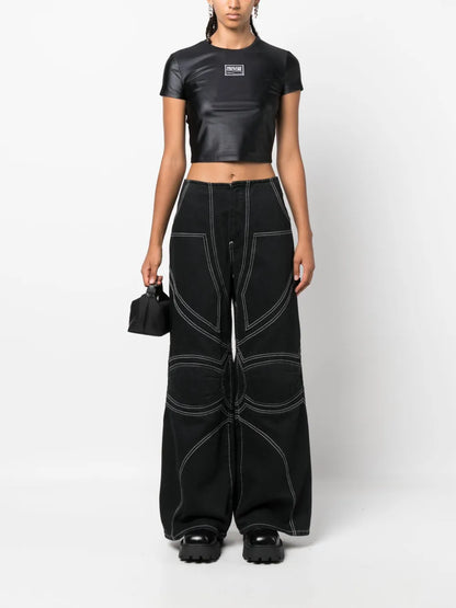 Logo-Patch Cropped T-Shirt
