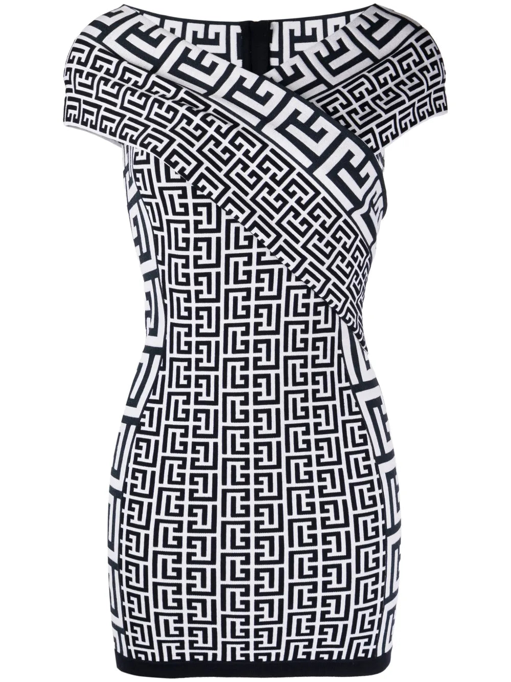 Off-Shoulder Monogram Minidress