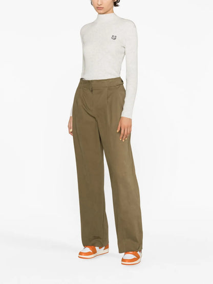 Fox-Motif High-Neck Jumper