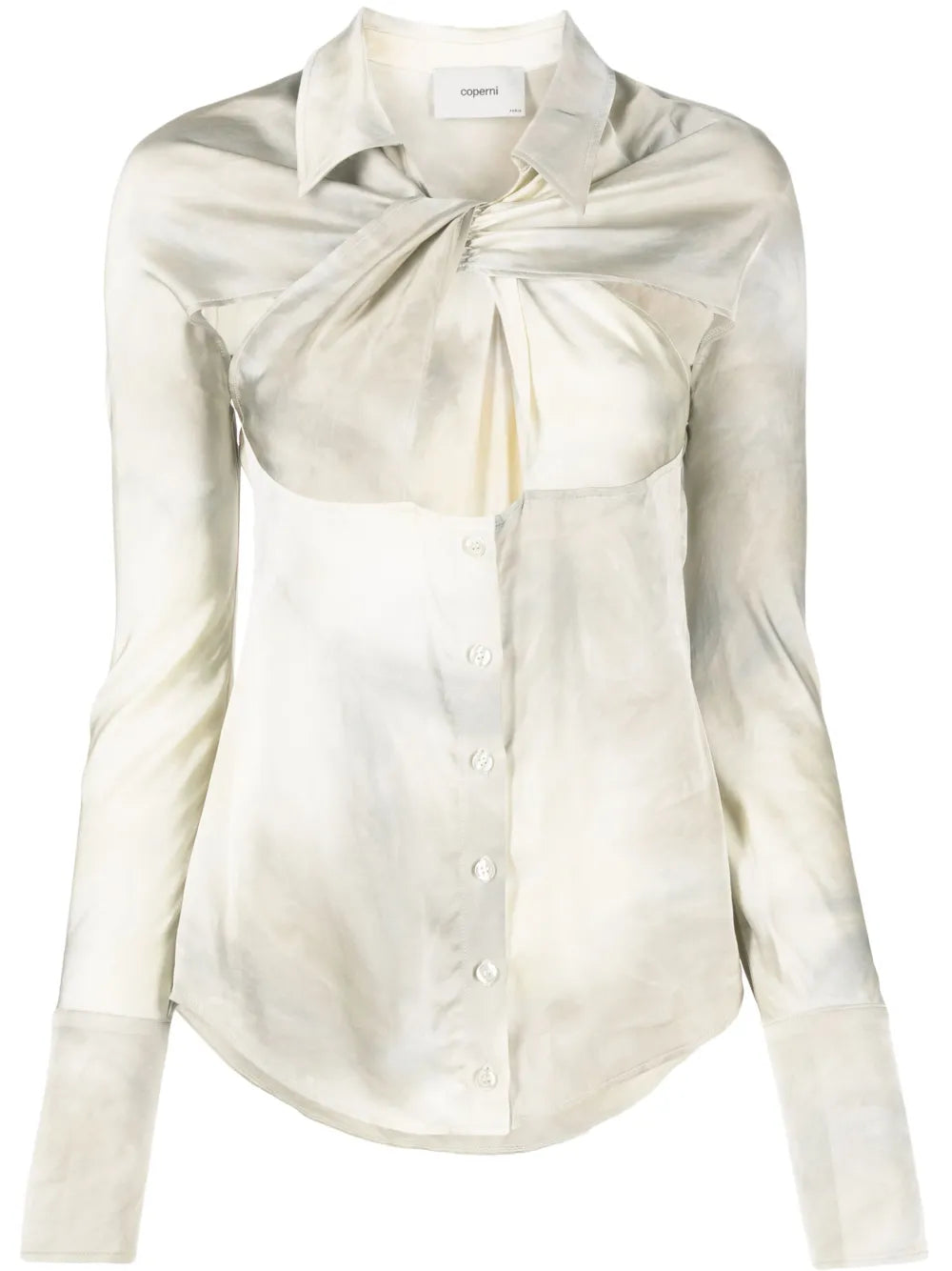 Gradient-Effect Twist-Detail Shirt