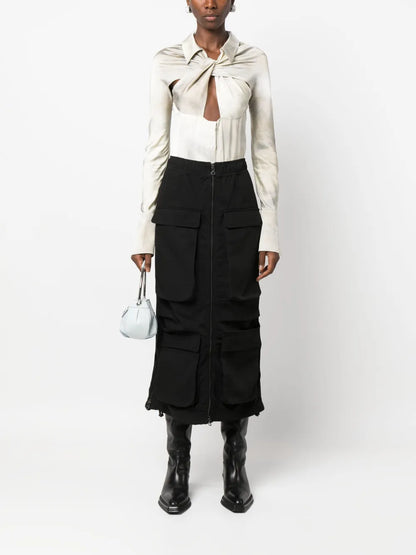 Gradient-Effect Twist-Detail Shirt