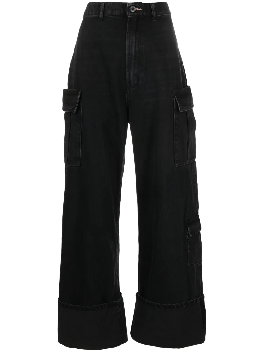 High-Waisted Cargo Trousers