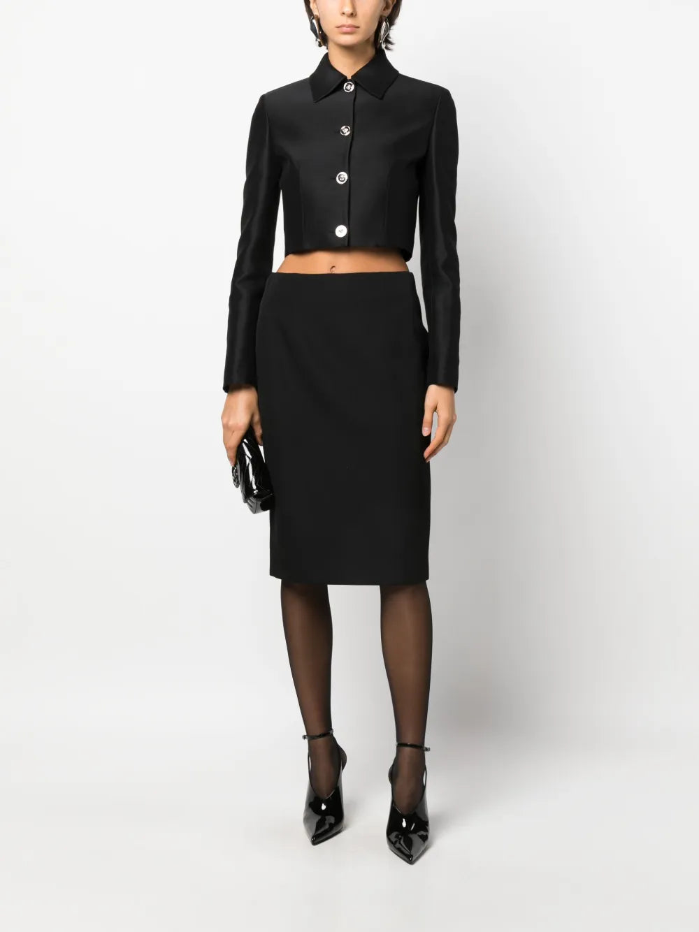 Cropped Button-Up Jacket