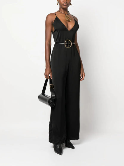 V-Neck Sleeveless Jumpsuit