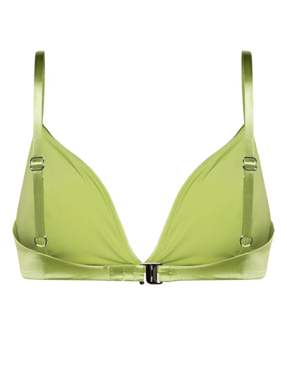 The Triangle Satin Bikini Top