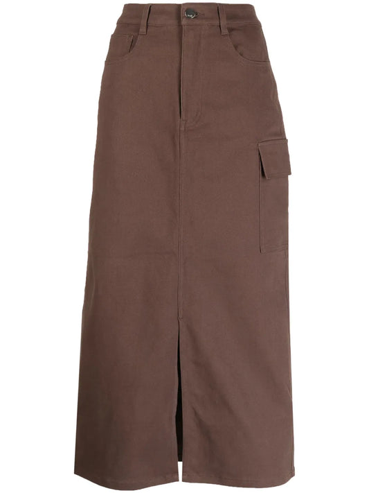 High-Waisted Midi Skirt