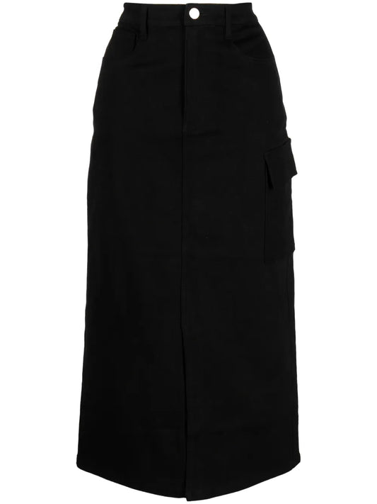High-Waisted Midi Skirt