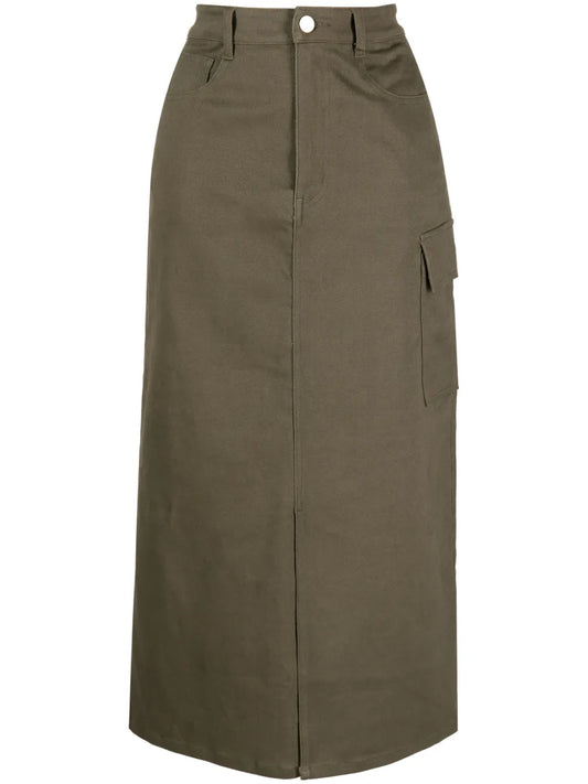 High-Waisted Midi Skirt