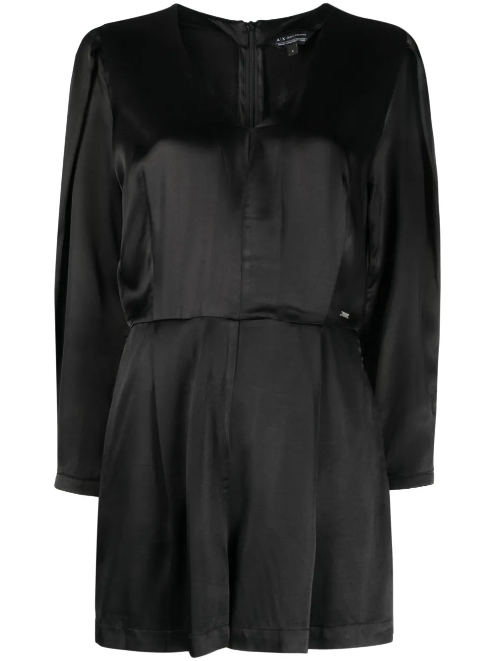 Logo-Plaque Satin-Finish Jumpsuit