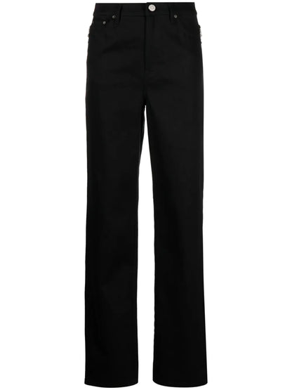 Crystal-Embellished Straight-Leg Jeans