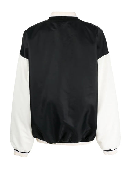 Logo-Patch Satin Bomber Jacket