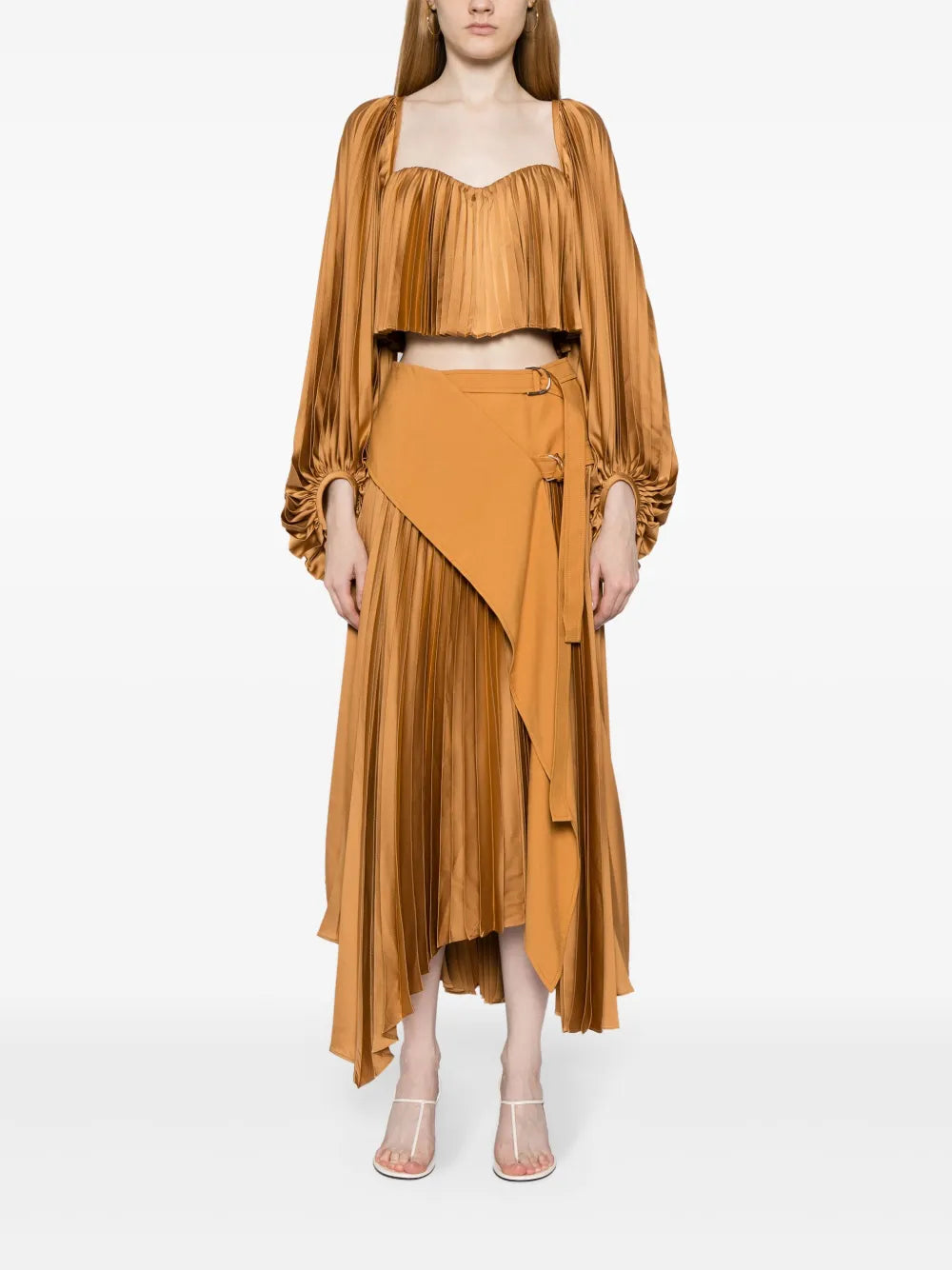 Moston Pleated Cropped Top