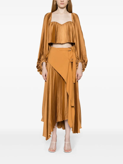Moston Pleated Cropped Top