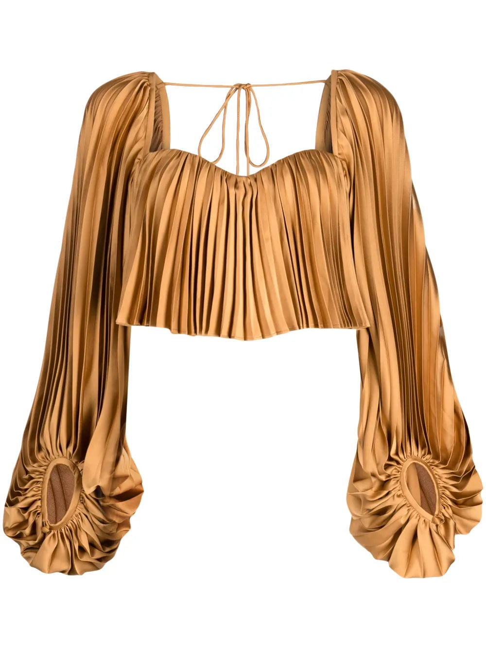 Moston Pleated Cropped Top