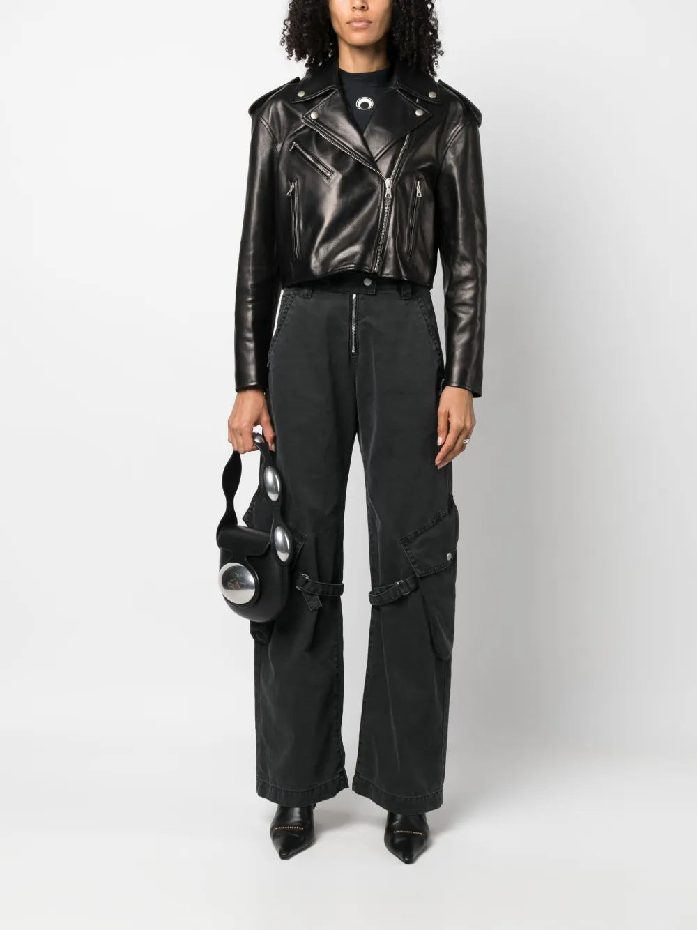 Zip-Up Leather Jacket