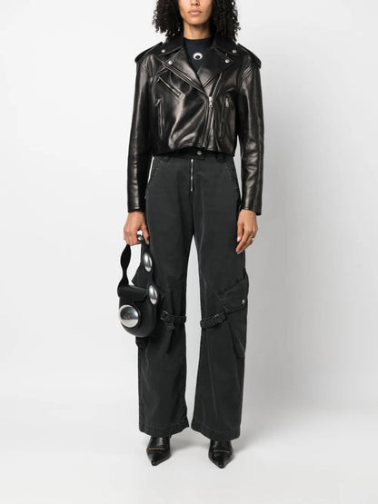 Zip-Up Leather Jacket