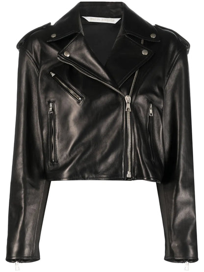 Zip-Up Leather Jacket