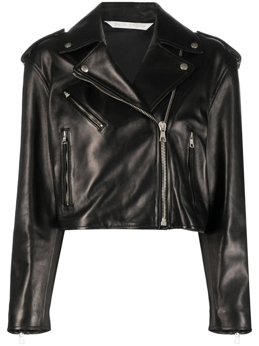 Zip-Up Leather Jacket