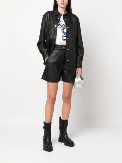 Monogram-Embossed Long-Sleeve Shirt