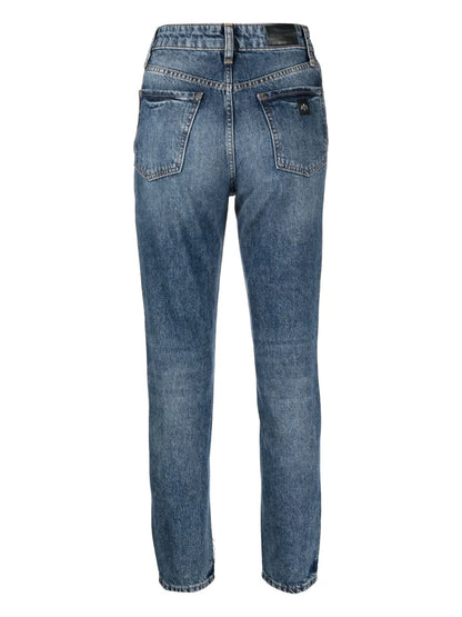 High-Rise Distressed Skinny Jeans