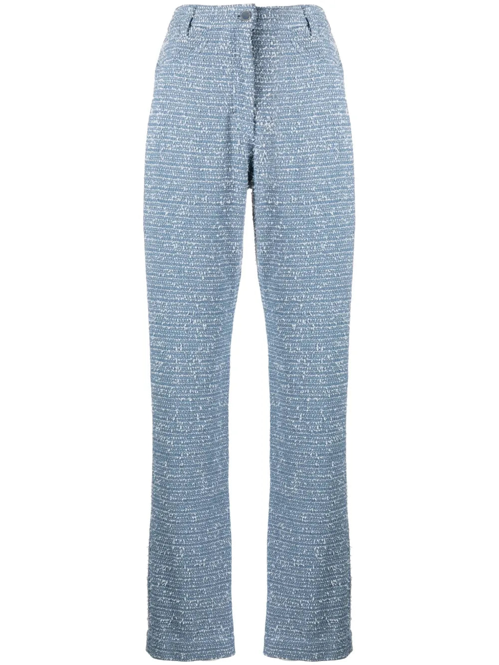 Bouclé Straight-Leg Trousers