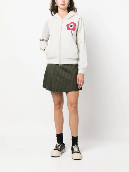 Logo-Print Zip-Up Hoodie