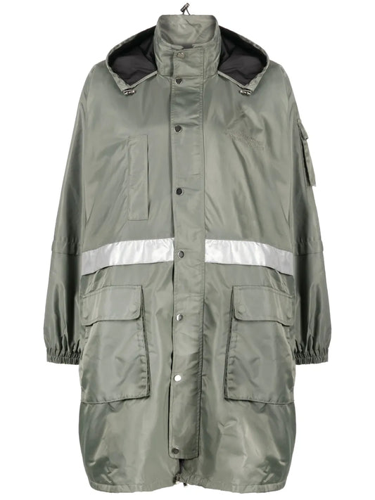 Multi-Pocket Hooded Parka Coat