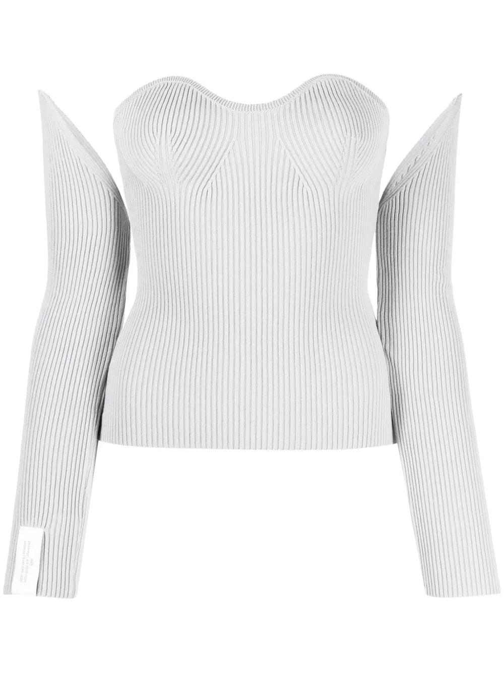 Ribbed-Knit Bustier-Style Top