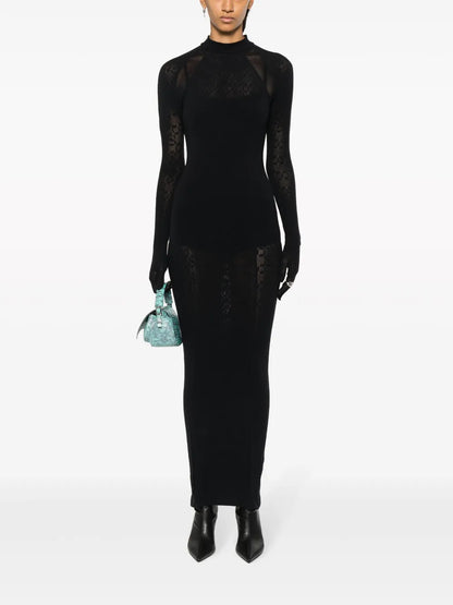 Warp-Knit Logo Maxi Dress