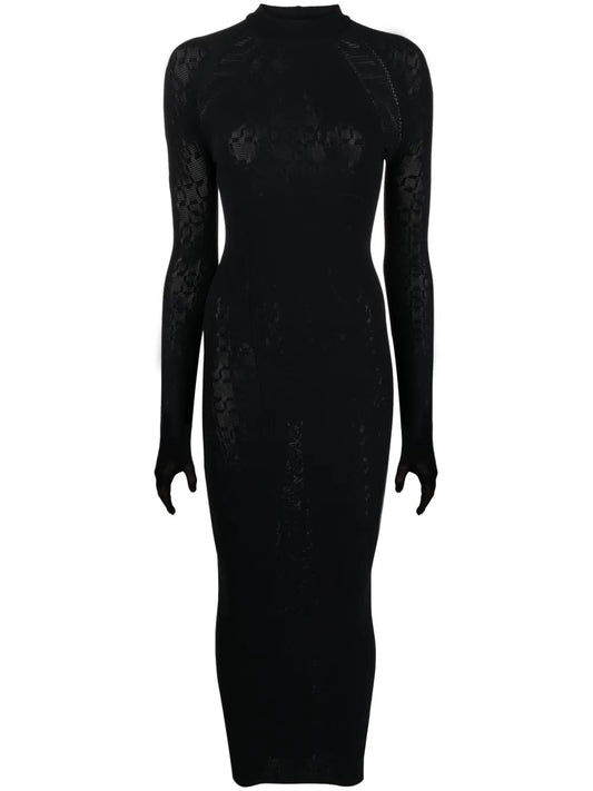 Warp-Knit Logo Maxi Dress