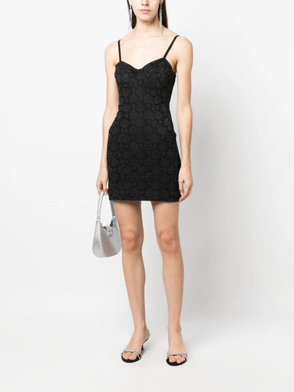 Floral Jacquard Minidress