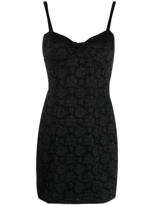 Floral Jacquard Minidress