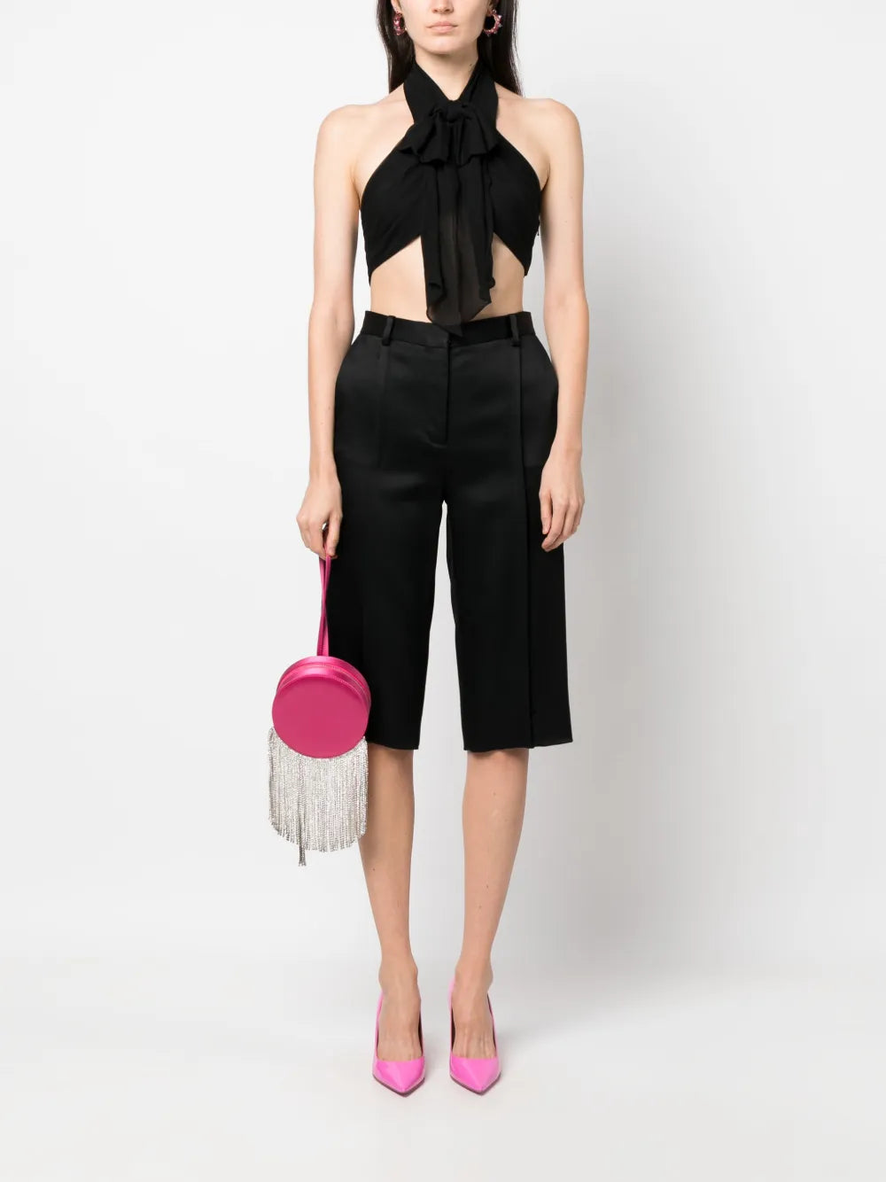 Backless Silk Crop Top