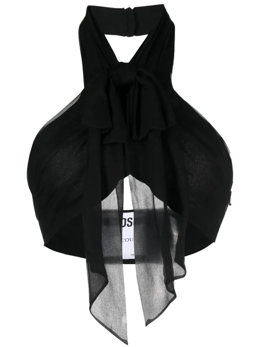 Backless Silk Crop Top