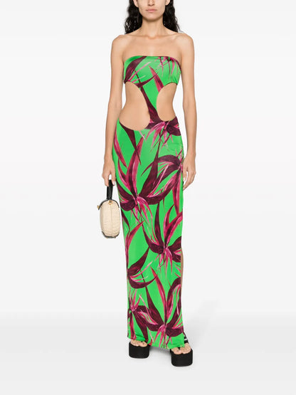 Carve Cut-Out Strapless Dress