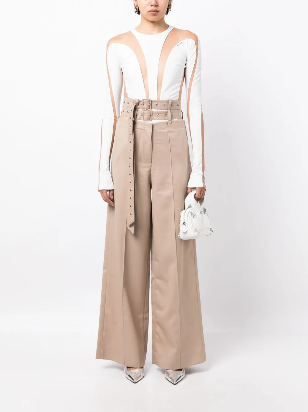 Belted Wide-Leg Trousers