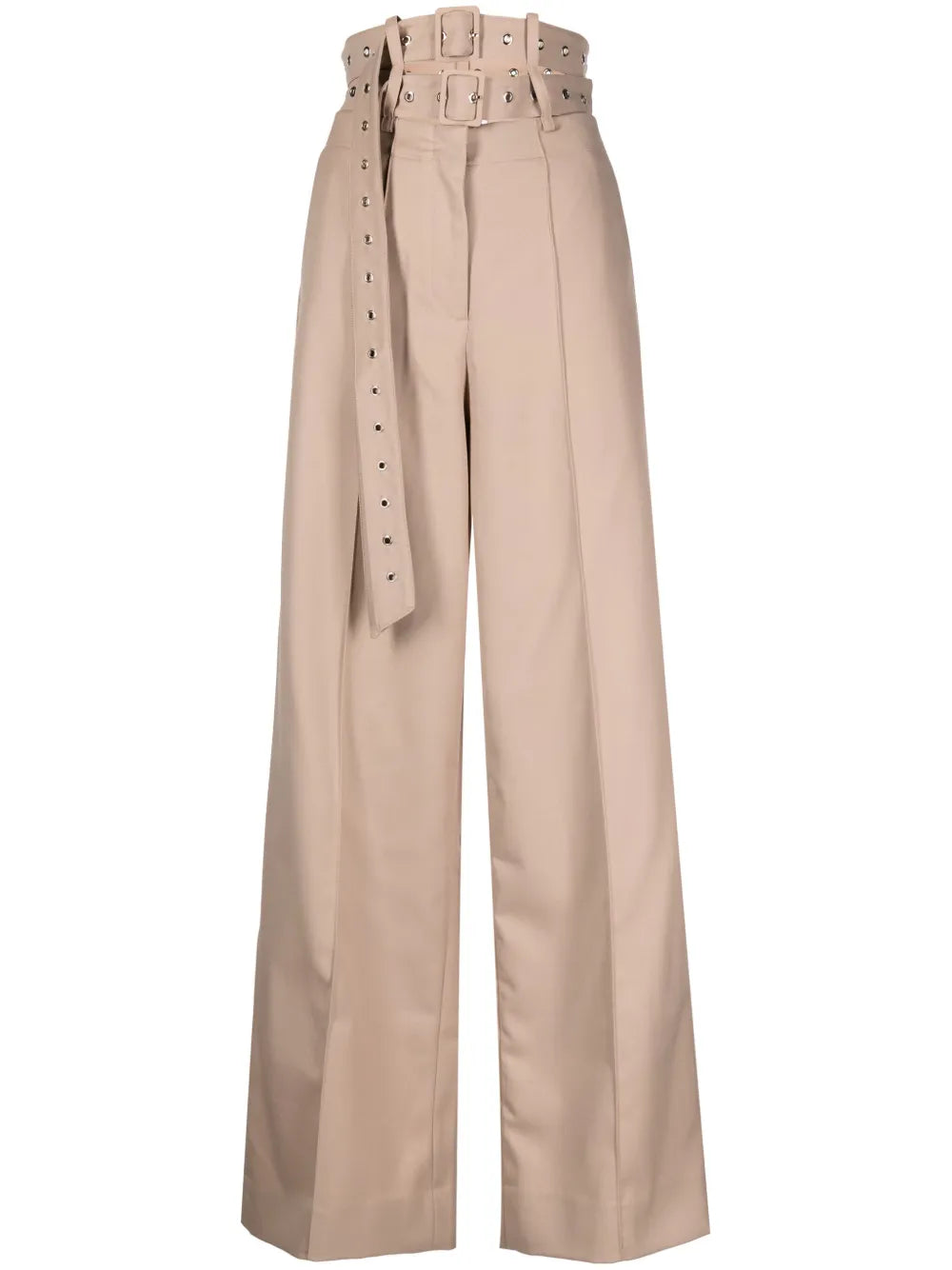Belted Wide-Leg Trousers