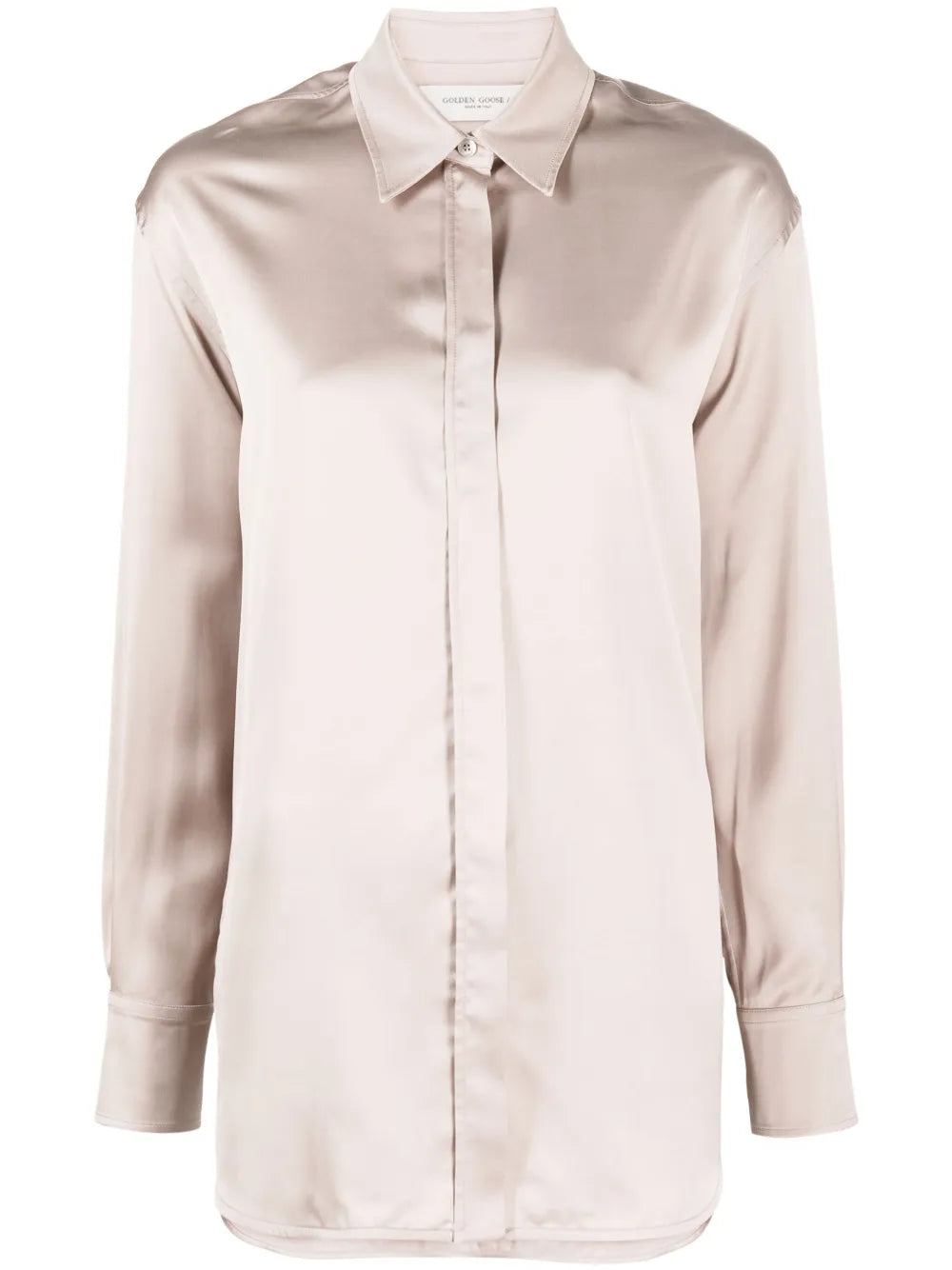 Batilda Boyfriend Satin-Finish Shirt