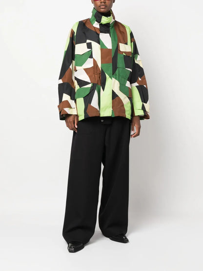 Messy Masses Geometric-Pattern Jacket