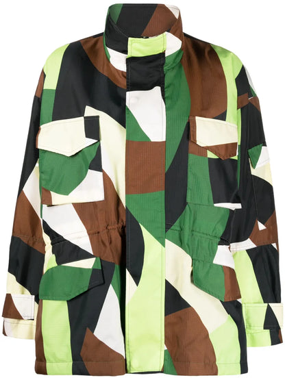 Messy Masses Geometric-Pattern Jacket
